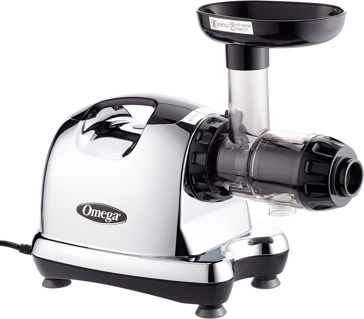 Omega Slow Juicers, 36,8 x 16,5 x 39,4 cm, Silber/Schwarz, Entsafter silber