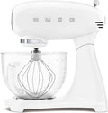 Smeg Eismaschine, 4,8 l, 800 W, Weiß, SMF13WHEU Planetenmischer, 10 Geschwindigkeitsstufen, Sanftstartfunktion, Glasschüssel