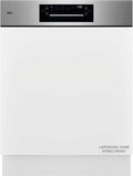 AEG Geschirrspüler, 38 dB, 60 cm, Silber/Weiß, Teilintegrierter 9000, smarte WiFi Spülmaschine, multifunktionale Körbe auch für Backbleche