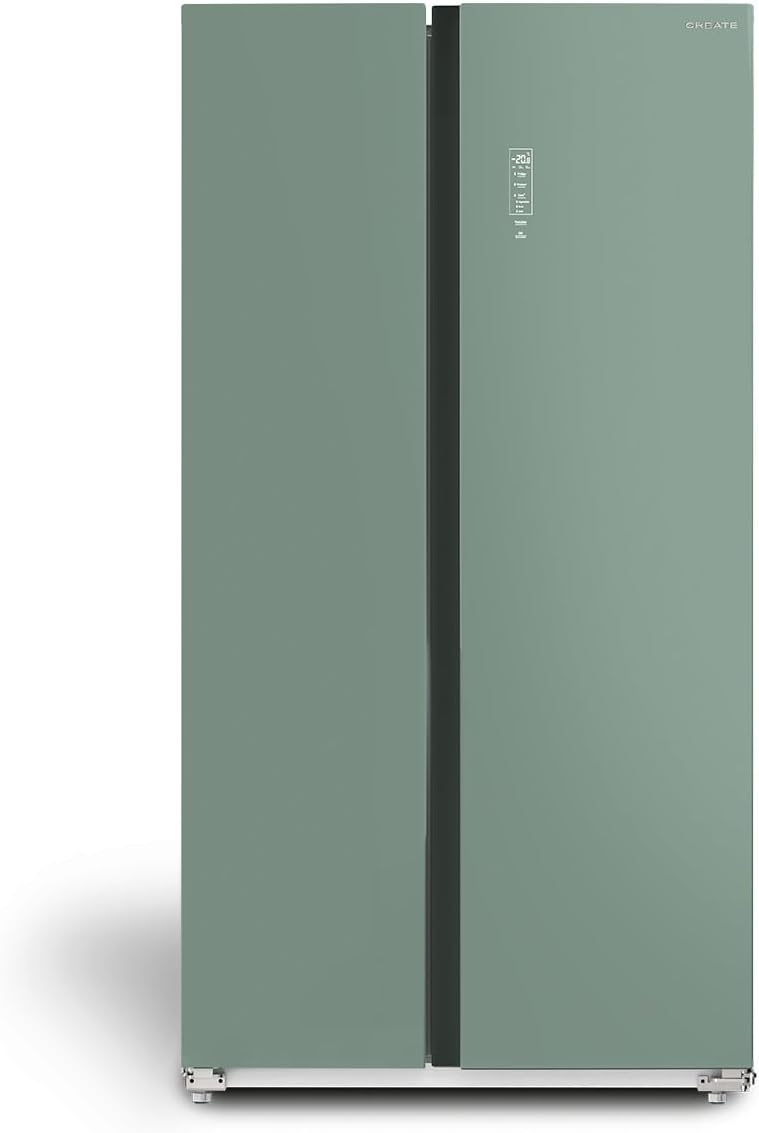 CREATE Side-by-Side-Kühlschrank, 2 x 70,4 x 177,7 cm, 550 L, Salbeigrün, / FRIDGE STUDIO SIDE BY SIDE 550 / / 91