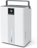 FANTASK Luftentfeuchter, 35 L, ABS, Weiß/Grau, Elektrischer /Tag, leiser Entfeuchter mit 3 Modi, 24H-Timer, 3-Farben-Anzeige