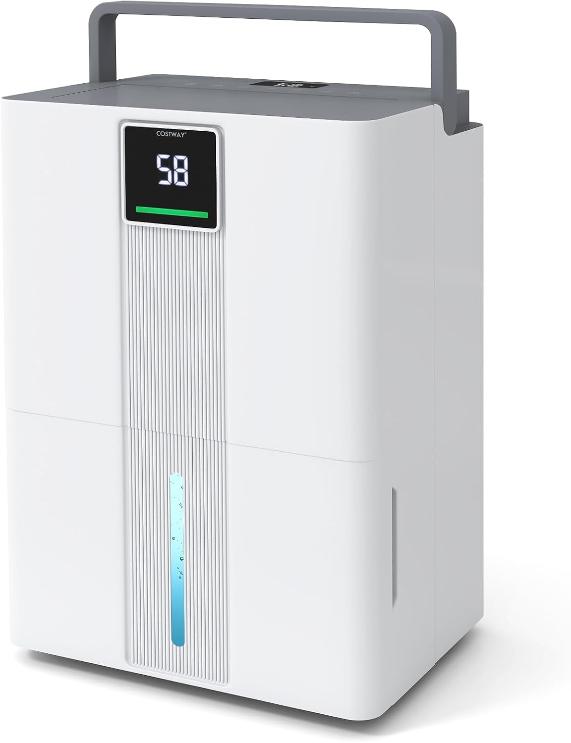 FANTASK Luftentfeuchter, 35 L, ABS, Weiß/Grau, Elektrischer /Tag, leiser Entfeuchter mit 3 Modi, 24H-Timer, 3-Farben-Anzeige
