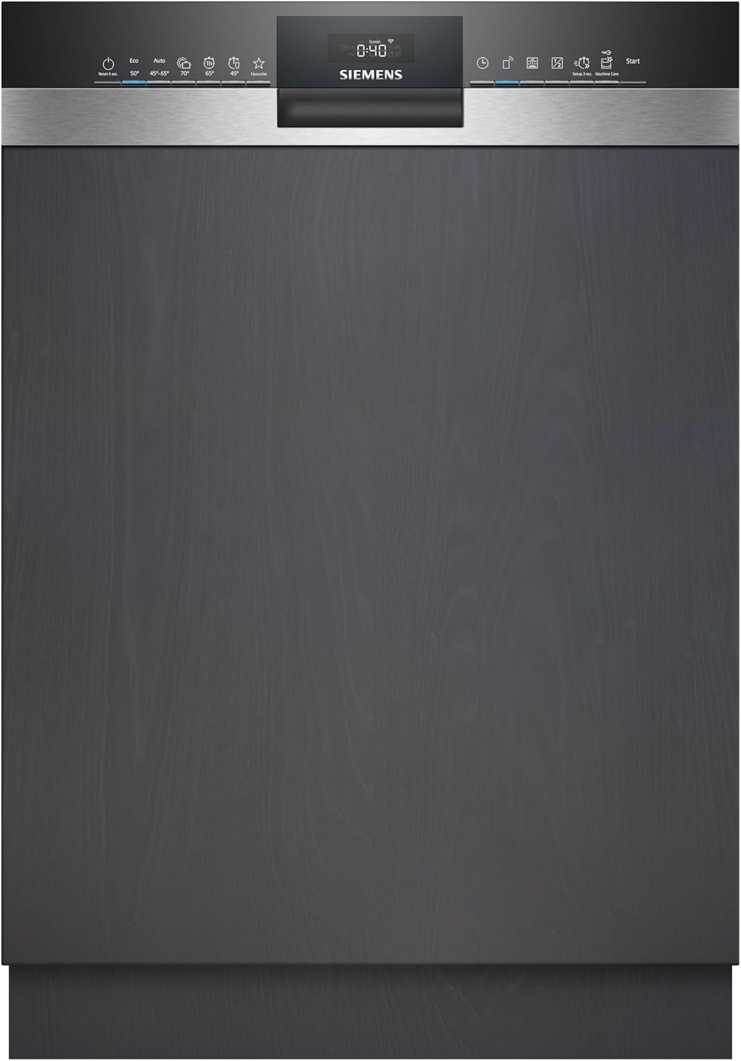 SIEMENS SN53ES04TE Geschirrspüler, SN53ES04TE, 60 cm, Edelstahl, Schwarz/Silber