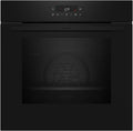 Neff Backofen, 60x60 cm, Schwarz, B2CCJ7AK0, Einbau, mit CircoTherm, LED Display, ohne Knebel, mit Pyrolyse, Klapptür