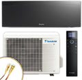 ThermoFlux Split-Klimaanlage, 2,0 kW, Schwarz/Weiß, DAIKIN by Split Klimaanlage Set, Emura 3, Schwarz, Quick Connect