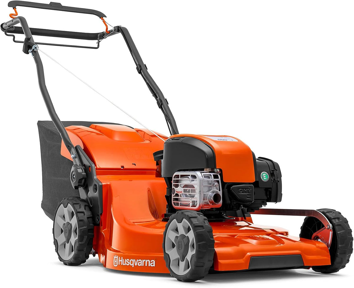 Husqvarna Rasenmäher, 2,75 kW, 53 cm, 60 L, Orange/Schwarz, LC 253S Benzin-, Schnittbreite, Radantrieb, zentrale Höhenverstellung