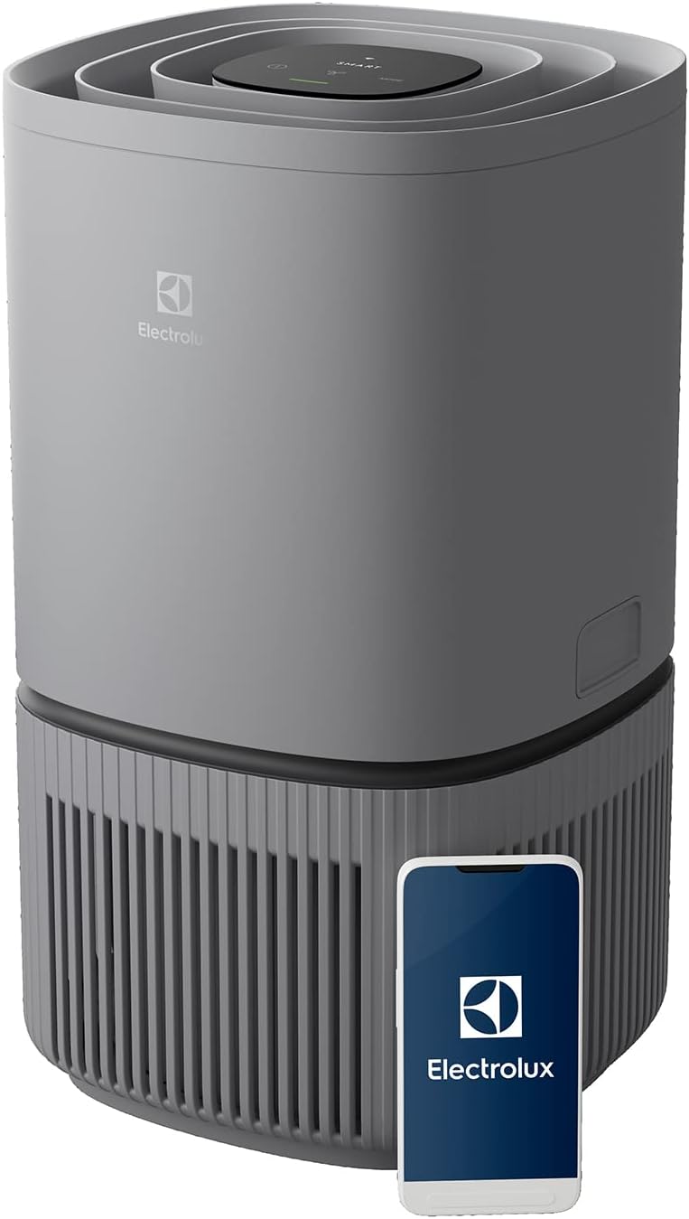 Electrolux Dunstabzugshaube, Grau, Pure 500 Luftreiniger EPO50371UG, 4-Stufen-HEPA Luftreiniger, der 99, 97% aller Luftpartikel