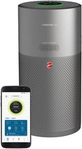 Hoover Dunstabzugshaube, 110 m, Grau, H-PURIFIER 500 Luftreiniger, mit HEPA-13 Filter für gute Luftqualität, Luftmesser mit CO-Warnsystem