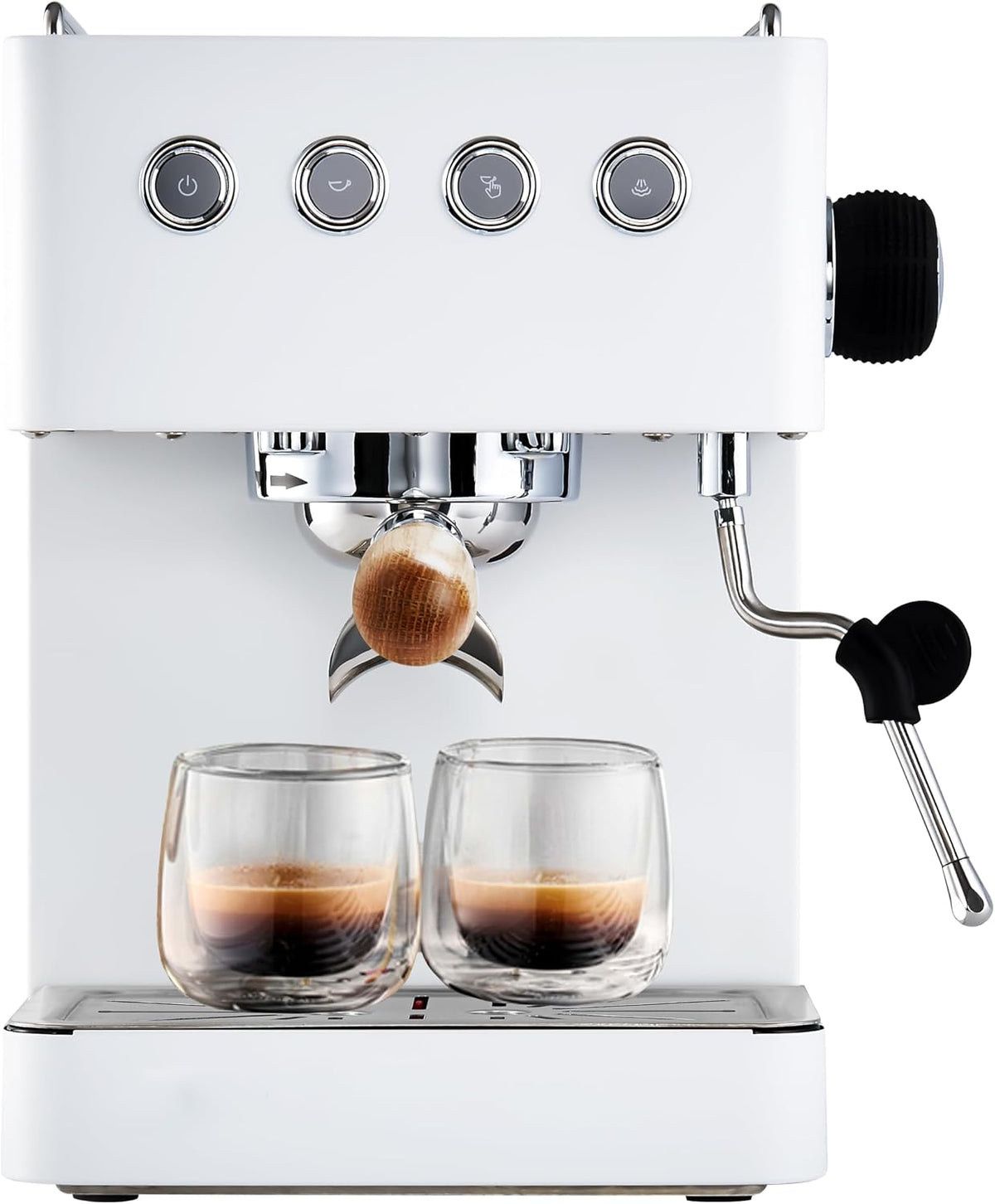 Solis Kaffeemaschine, 58 mm, Weiß, Barista Gran Gusto Espressomaschine, mit abnehmbaren Wassertank, Heißwasser- und Dampffunktion