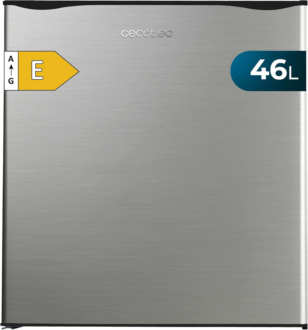 Cecotec Mini-Kühlschrank, 20000 L, 48,7 cm, 48 cm, 46 l, Silber, Kühlschrank GrandCooler SilentCompress Inox. Höhe