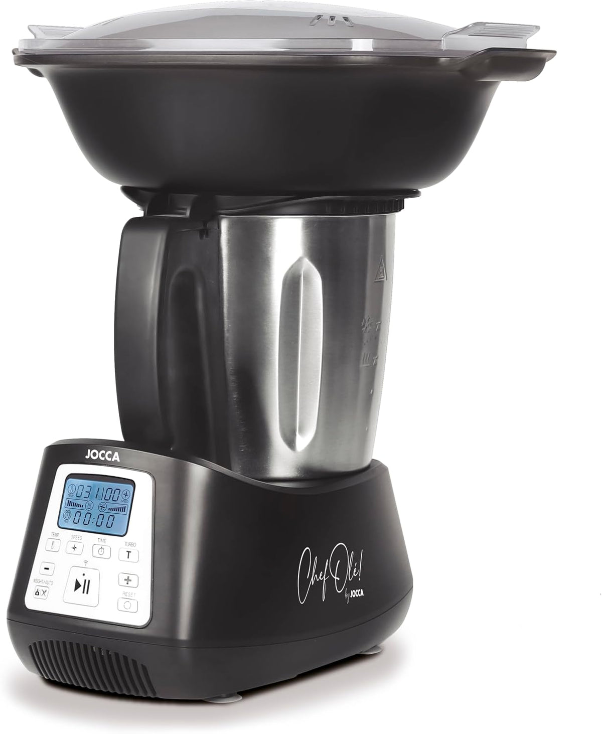 Jocca Universalküchenmaschinen, 1200 W, 3,5 L, Schwarz/Silber, Multifunktions-Küchenroboter, Multifunktionsküchenroboter