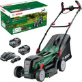 Bosch Rasenmäher, 4,0 Ah, 37 cm, 18 V, Grün/Schwarz, Akku- UniversalRotak 2x -37-550 (bis zu 500 m2 mit 2x Akku)