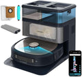 Cecotec Saugroboter, schwarz/blau, und Wischroboter mit KI, Selbstentleerungsstation und Lasertechnologie Conga Z100