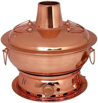 Herd, Kupfer, Elektrischer Hot Pot mit doppeltem Heizboden, geteiltes Design für einfache Reinigung, Picknick und Camping