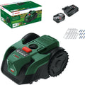 Bosch Mähroboter, 100 m, 16 cm, 60 mm, Grün/Schwarz, Akku- VISIMOW18 V-100 (für Rasenflächen bis ², Schnittbreite
