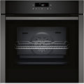Neff Backofen, 60 x 60 cm, Graphit-Grau, B6ACJ7AG3, N 50, Einbau-, Made in Germany, Versenkbare Tür, Pyrolyse & Easy Clean Hydrolyse Selbstreinigung