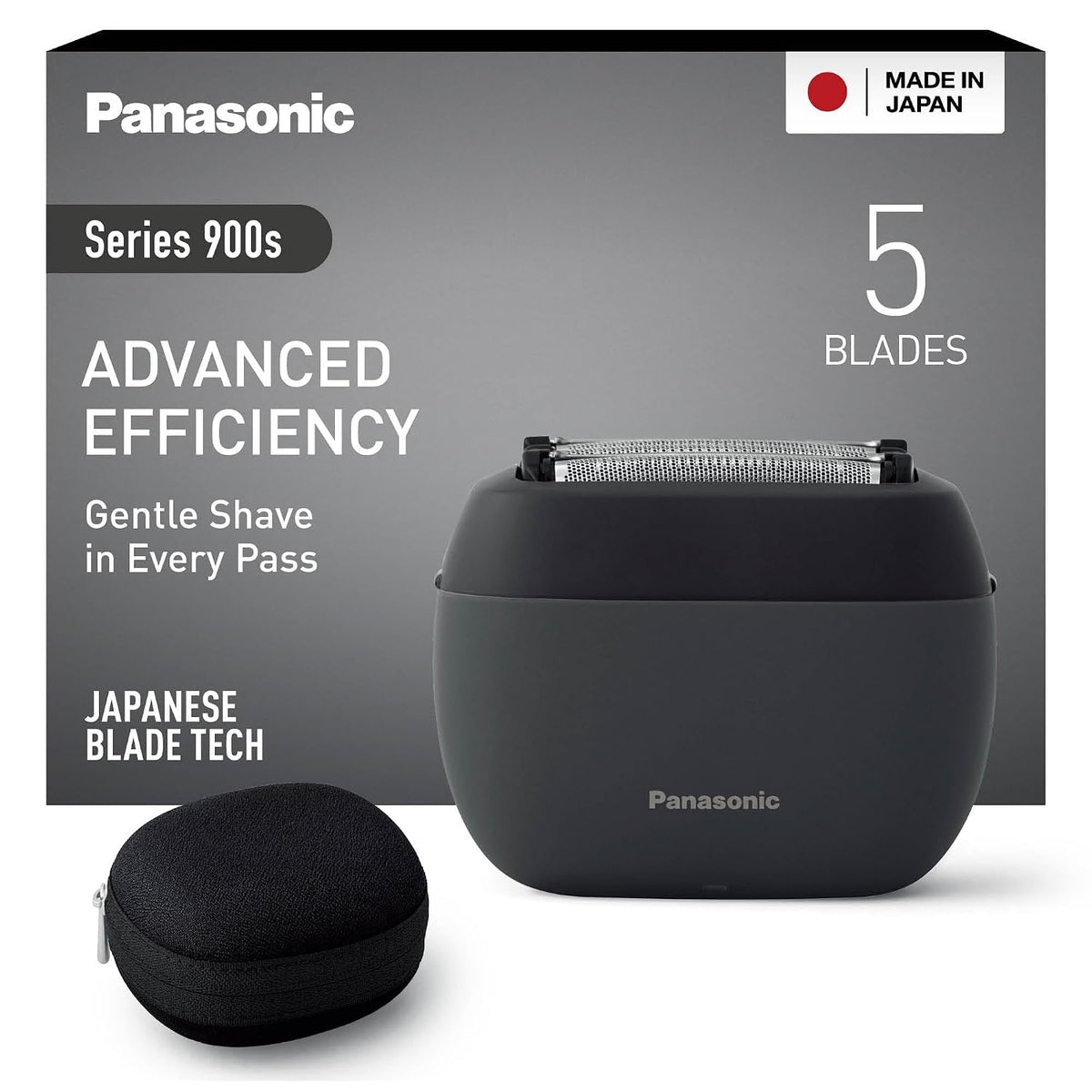 Panasonic Elektrorasierer, Anthrazit, ES-PV3B-K803 Series 900s Premium Kompakt-Rasierer, Nass- und Trockenrasierer mit 5 Klingen für Männer