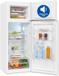 Exquisit Kühl-Gefrierkombination, 206 Liter, 55 cm, Weiß, Kühlschrank mit Gefrierfach, 4-Sterne-Gefrierfach, Breit