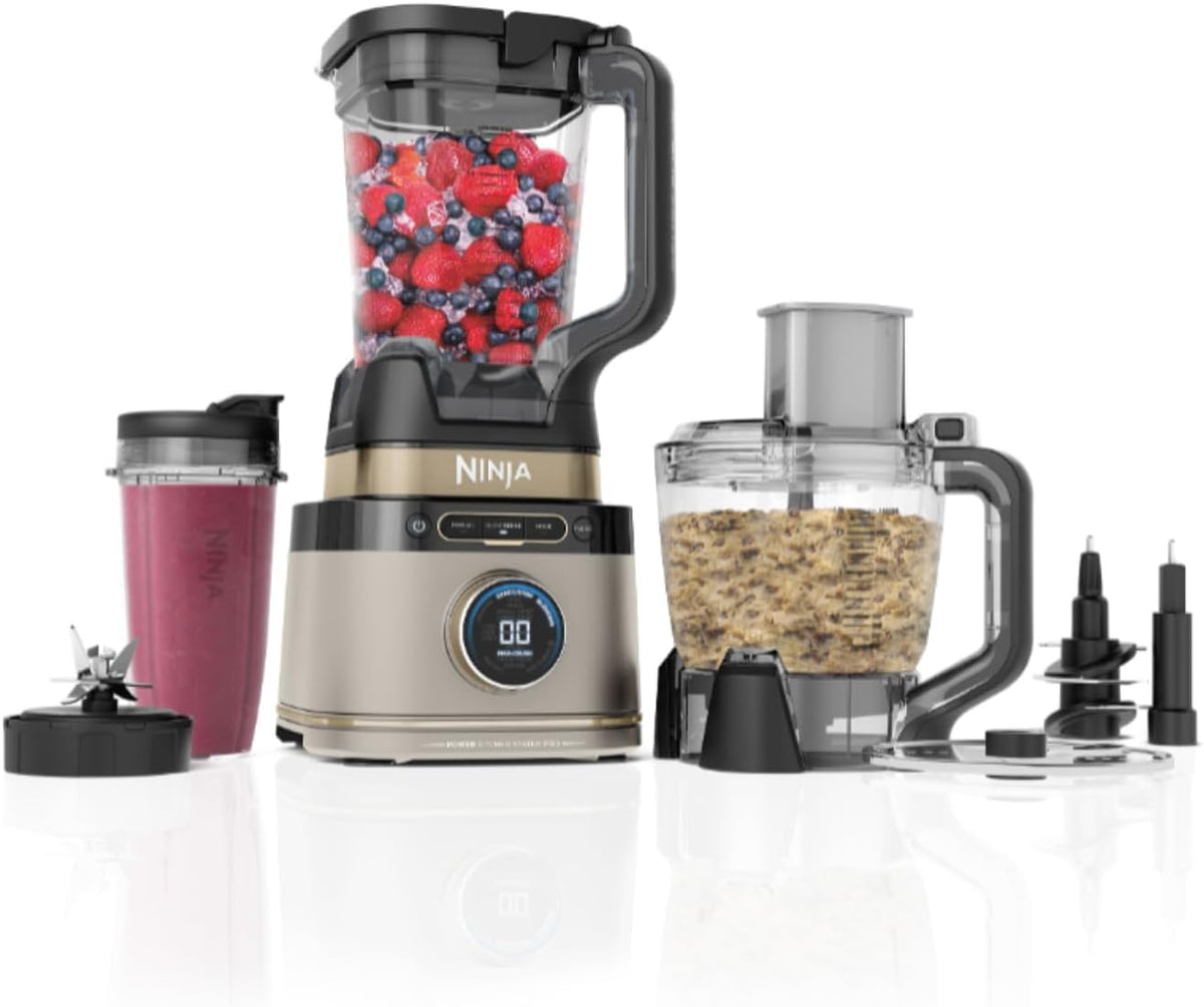 Ninja Universalküchenmaschinen, 1200 W, Schwarz/Gold, 3-in-1 Detect Power Blender Processor Pro, kraftvolle Küchenmaschine