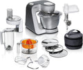 Bosch Universalküchenmaschinen, 1,25 L, 3,9 L, 900 W, Anthrazit/Silber, Küchenmaschine Serie 4, Schüssel spülmaschinenfest