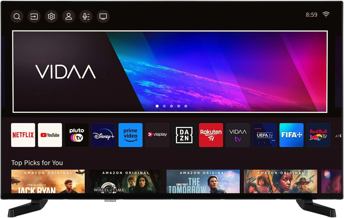 TELEFUNKEN Fernseher, 43 Zoll, 109 cm, Schwarz, Smart TV, Smart TV VIDAA, 4K UHD, Dolby Vision, Triple-Tuner, Modelljahr 2025