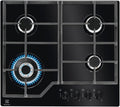 Electrolux Kochfeld, 60 cm, Schwarz, Gas Gas on Glass