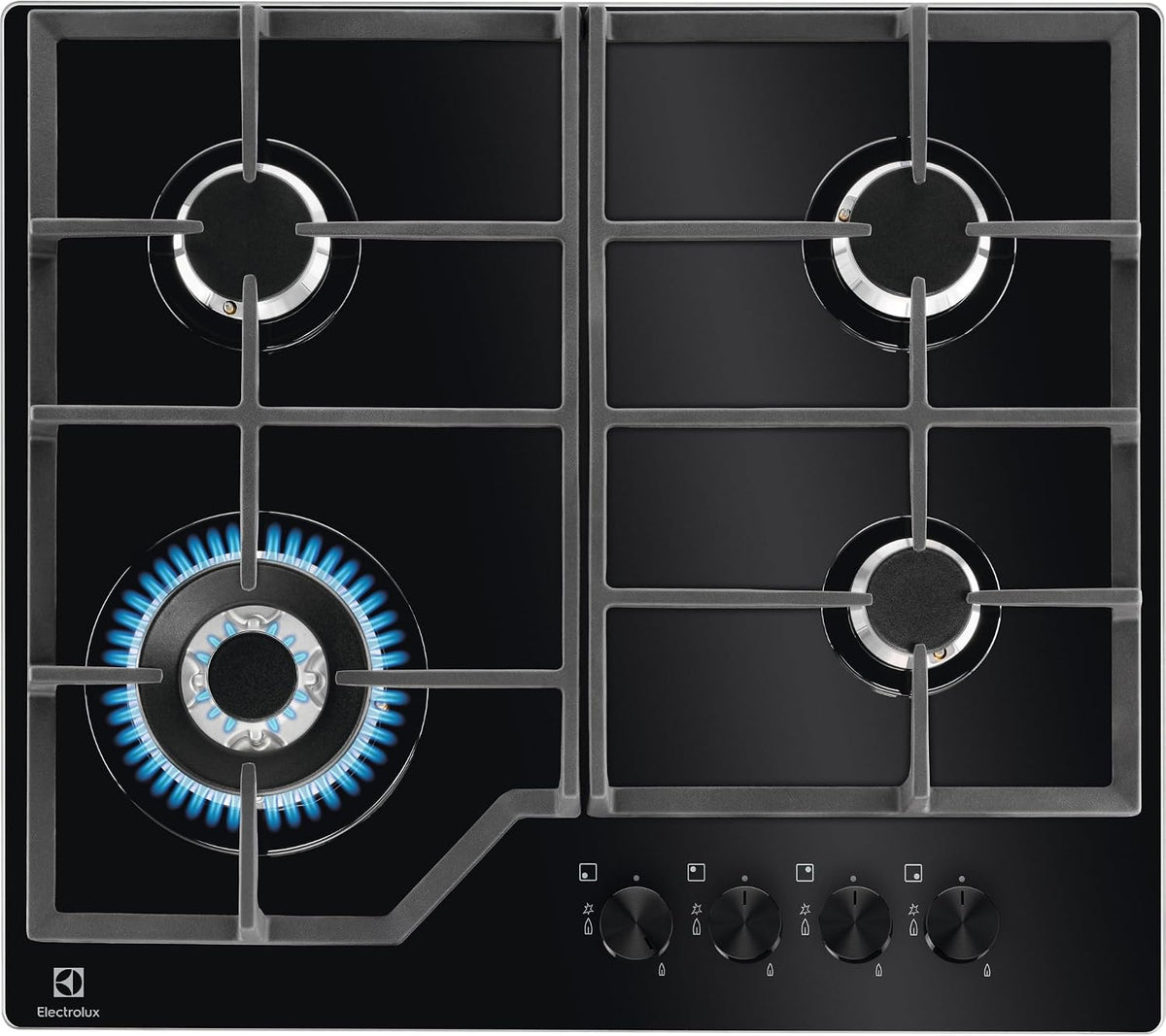 Electrolux Kochfeld, 60 cm, Schwarz, Gas Gas on Glass
