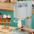 ZGHQHCDRH Eismaschine, 1000ml, 20 W, 1 L, Mintgrün/Gold, Mini-Soft, Automatische Mini-Soft, Gesund, Einfache Bedienung Mit Nur Einem Tastendruck