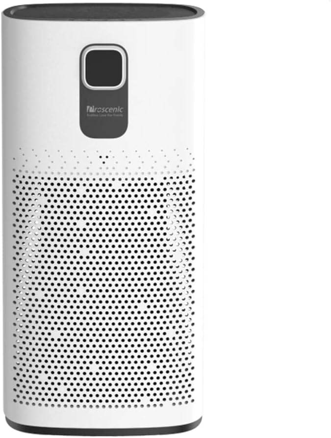 Proscenic Dunstabzugshaube, 460m, 90m, Weiß/Schwarz, A9 Luftreiniger Air Purifier App Steuerung, 97% Filterleistung