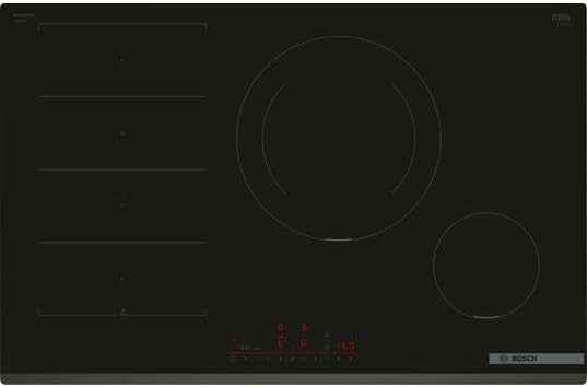 Bosch Kochfeld, 60 cm, Schwarz, PXE831HC1E, Serie 6, Induktions, 4 Flammen