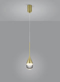 Helestra Hänge- & Pendelleuchten, teilmattiertes Glas., Gold, Deep Pendelleuchte LED 1-flammig, matt