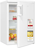 Exquisit Kühlschrank, 133 l, 40 dB, Weiß, Vollraum, Nutzinhalt, Energieklasse E, kompakte Bauform, LED-Innenbeleuchtung