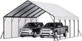 VEVOR Garten,Gartenhäuser & Aufbewahrung,Carports, 77 m, Weiß/Schwarz, Carport, 45x3, Lagerzelt mit stabilem Rahmen und Dach