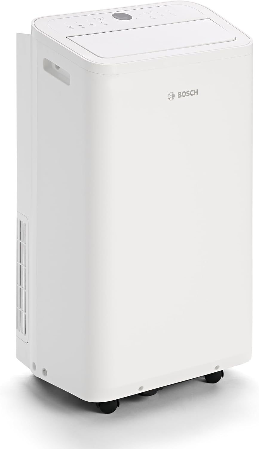 Bosch Thermotechnik Klimaanlage, 2,6 kW, 35m, Weiß, Cool 2000 Mobiles Klimagerät - 3-in-1, Luftentfeuchter, Silent-Modus Sleep-Modus