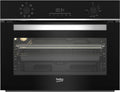 Beko Backofen, Schwarz, BBCM13300X Einbau-Kompaktofen, multifunktionaler mit 8 Heizarten, SteamShine-Reinigung