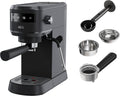 AEG Kaffeemaschine, 15 bar, 1 l, Schwarz, EC6-1-6BST Espresso Siebträgermaschine / schmales Design /