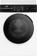 Beko Waschmaschine, 9 kg, Weiß/Schwarz, BM3WFU3941R Waschvollautomat, EnergySpin, Schleuderwahl 1400 U/min, SteamCure Dampffunktion