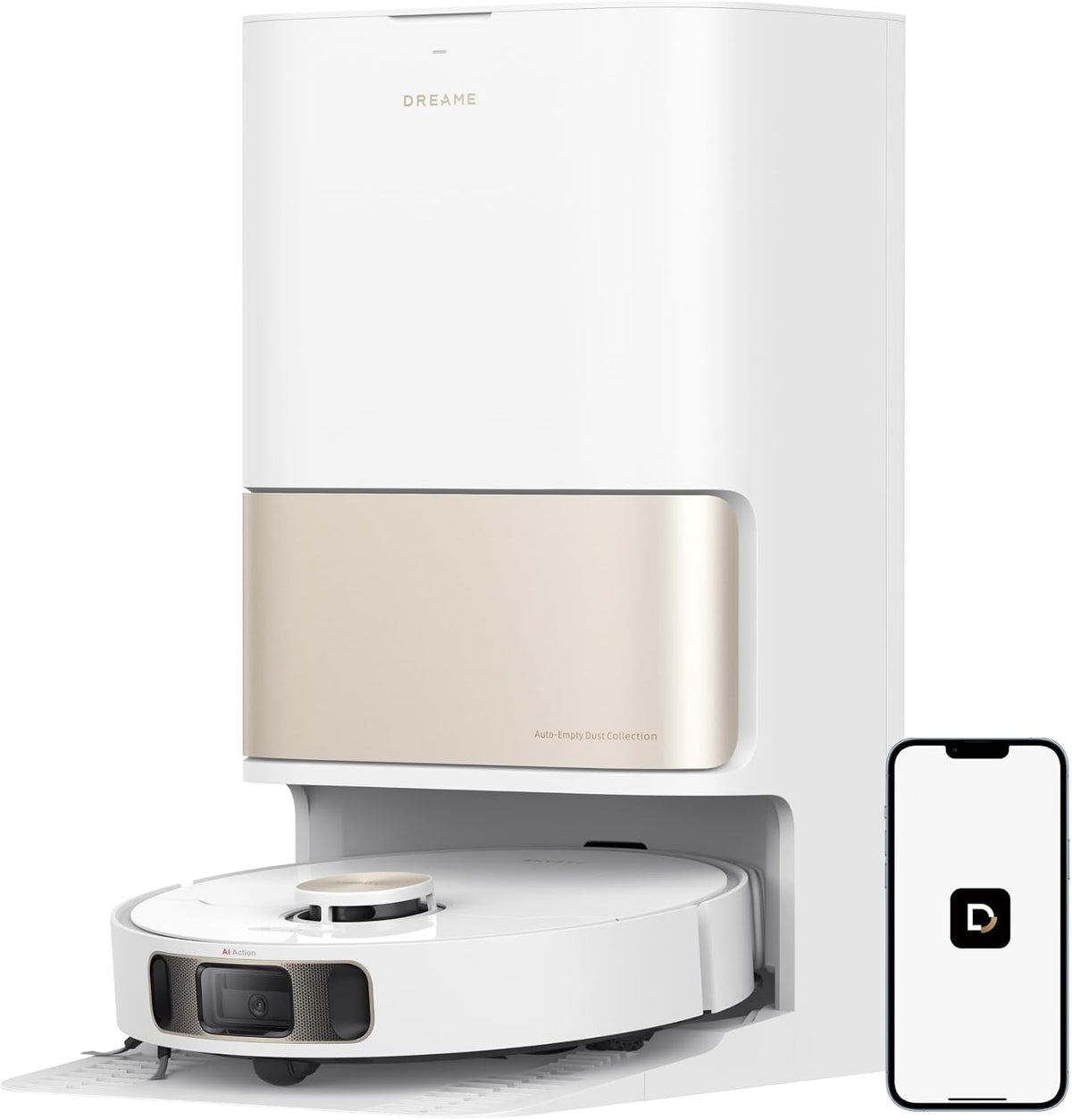 dreame Saugroboter, Weiß/Beige, L10s Pro Ultra Heat mit Wischfunktion, Automatische Moppreinigung mit heißem Wasser