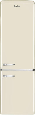 Amica Kühlschrank, 181 cm, 55 cm, 62 cm, Beige, KGCR 387 100 B Retro Kühl-/Gefrierkombination / Coffee