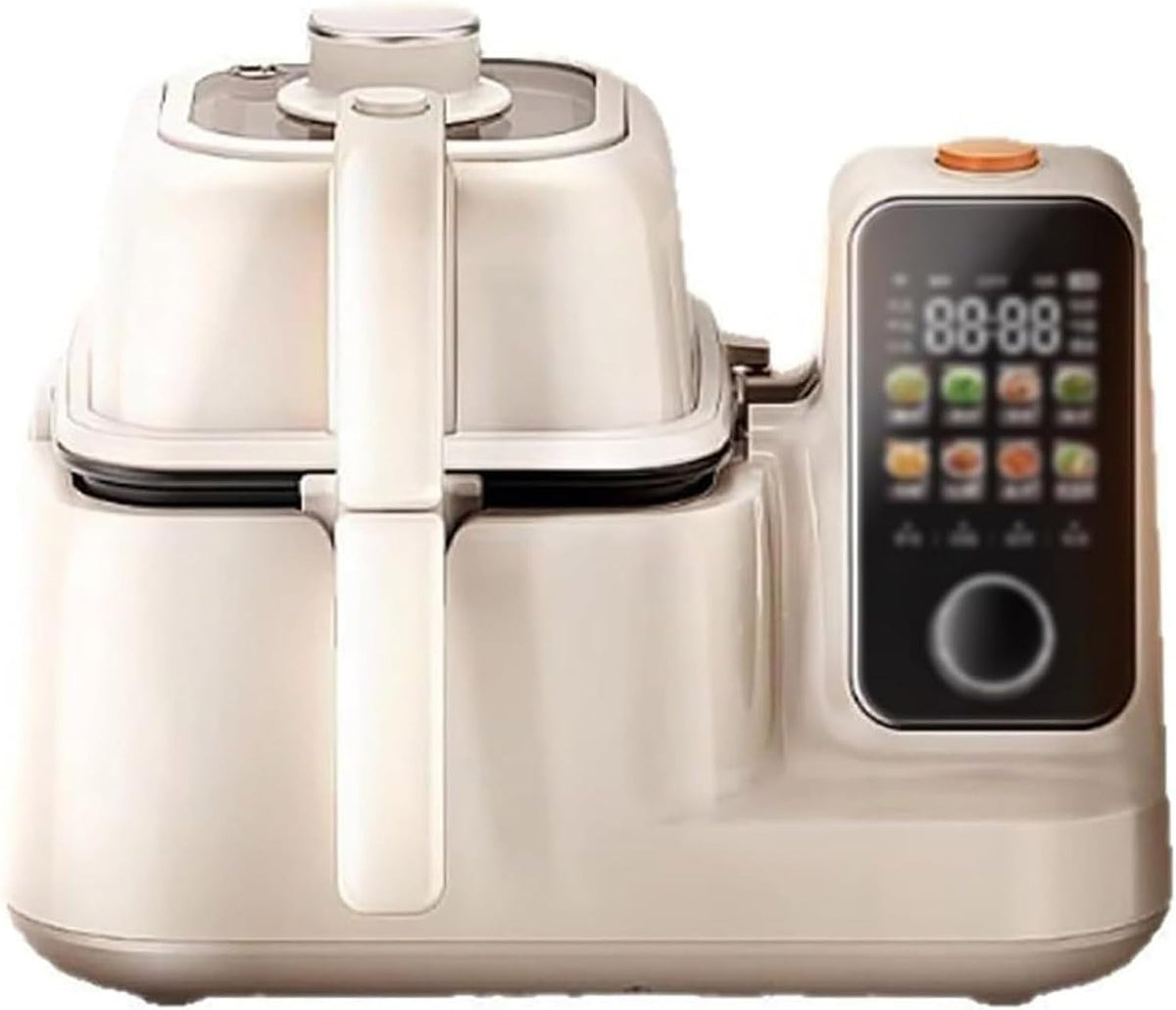 Automatische Multikocher, 2000 W, Beige, Kochmaschine, mehrere Kochmodi, Keramikbeschichtung, Verbrühungsschutz