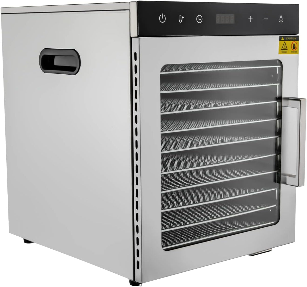 HOARLICN Reifeschrank, 800w, Rostfreier Stahl, Silber, Food Dehydrator, Dörrautomat Rostfreier Stahl Dehydrator Food Dry Ager