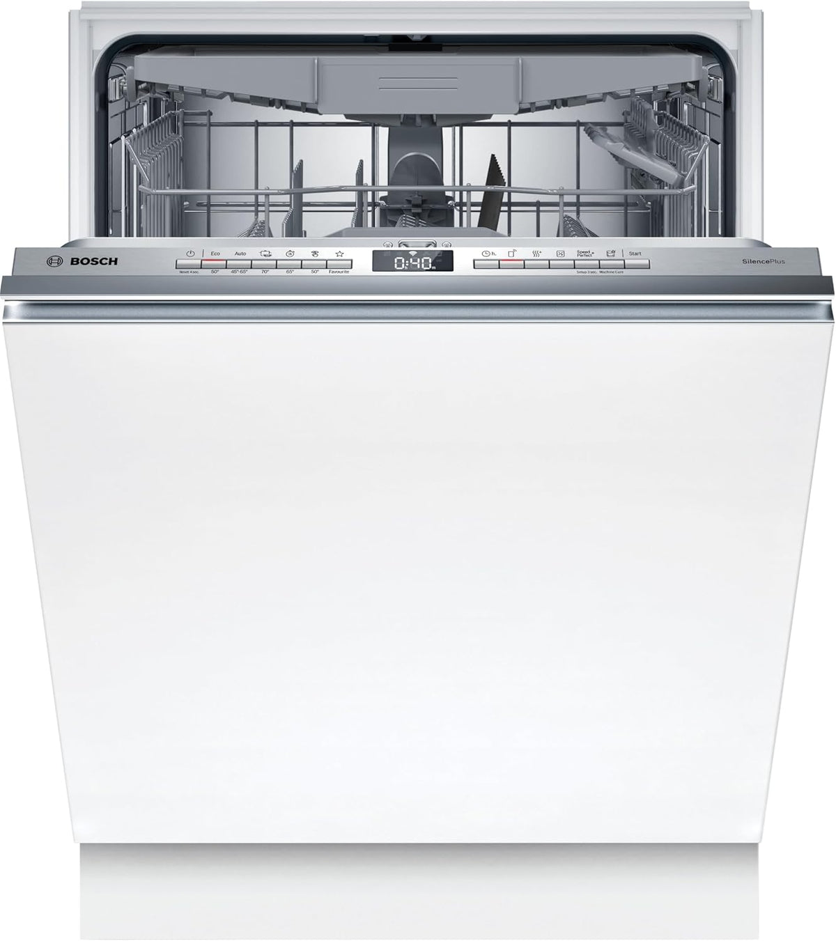Bosch Geschirrspüler, 60 cm, Weiß, Serie 4 Einbau- komplett versenkbar
