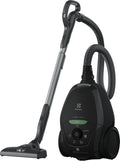 Electrolux Staubsauger, 600 W, Schwarz, PD82-GREEN mit Beutel, max. Leistung, System AeroPro, 2 Bürsten, Zubehör 3-in-1