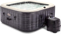Intex Aufblasbare Pools, 1.96m, 71 cm, Grau/Weiß, 6-Person Greystone Deluxe Square Bubble Spa Set, Inflated Size: x x (28452)