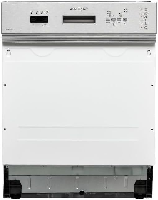 respekta Geschirrspüler, 60 cm, Weiß/Silber, Spülmaschine Einbau Aquastop teilintegriert