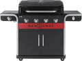 Charbroil Holzkohlegrill, Schwarz/Rot/Silber, Char-Broil Gas2Coal 440 (2.0) Hybrid Grill - 4 - Brenner, Schwarz