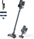 hoogo Staubsauger, 550 W, Schwarz/Blau, Akku- S5+ 3in1, 30.000 Pa, beutellos kabellos, Laufzeit bis zu 75 Min., Hand