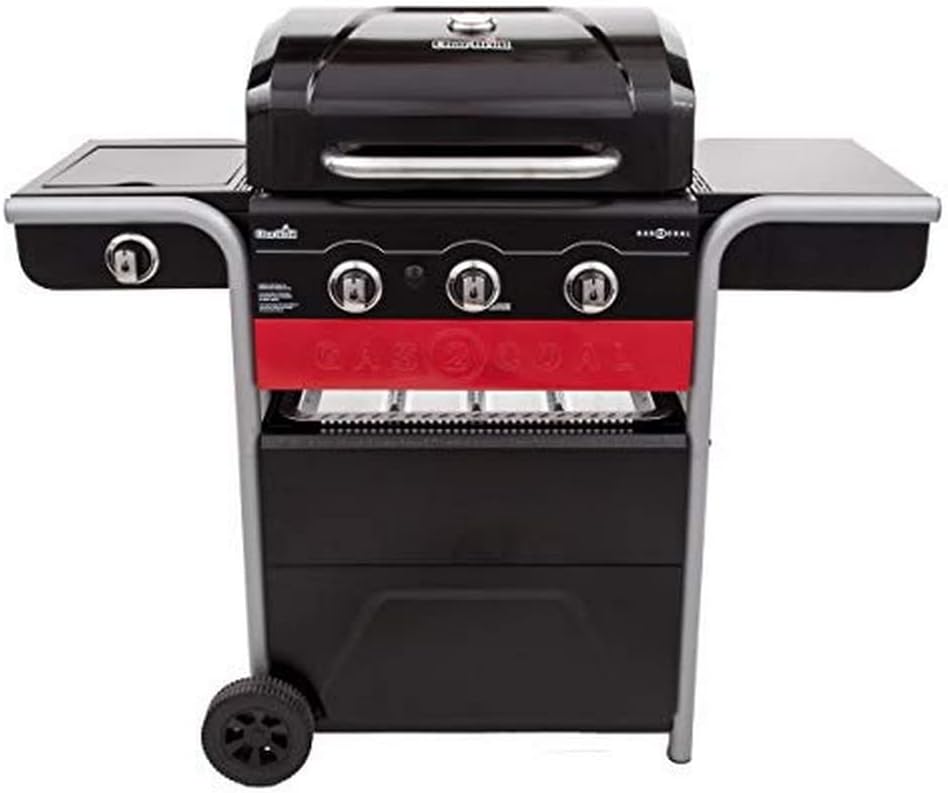 Charbroil Gasgrill, Schwarz/Rot/Silber, Char-Broil, Kohlegrill Gas2Coal 330 Hybrid Grill, Garten, Terrasse