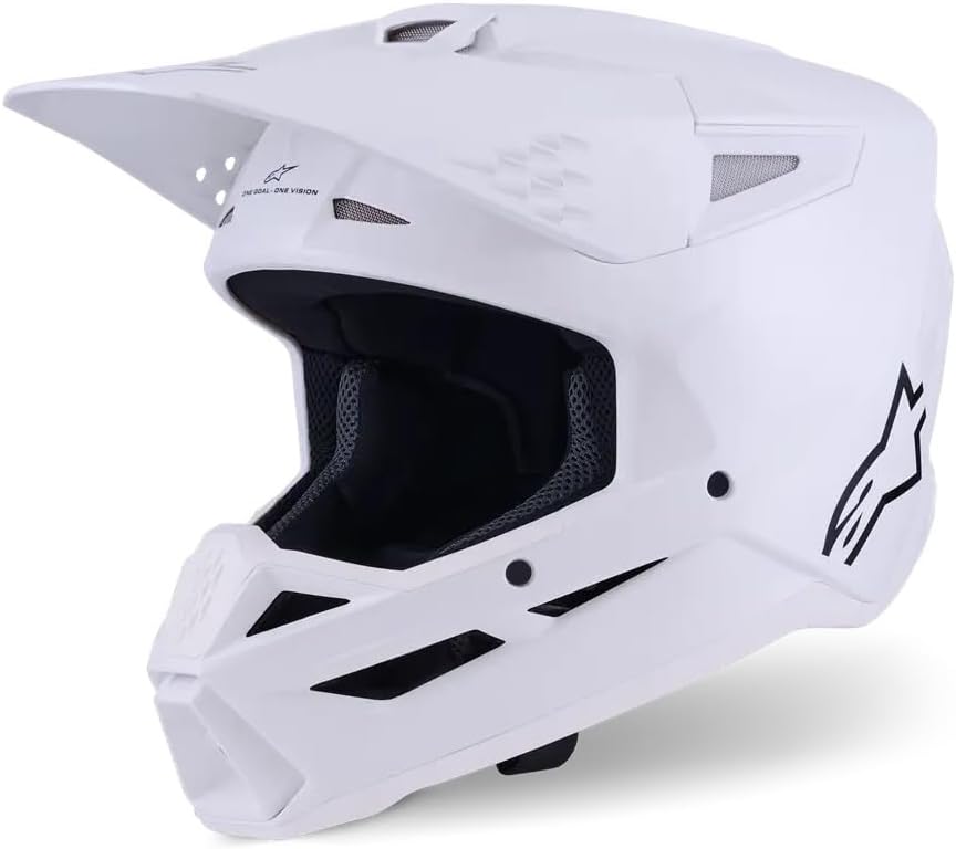 Parts Europe Motocrosshelme, Weiß, Alpinestars SM3 Motocross Helm Solid Weiss