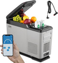 VEVOR Gefrierschrank, 240 V, 15 L, 24 V, Grau/Schwarz, 12-Volt-Kühlschrank Kühlbox für die Armlehne des Autos, tragbarer mit einer Zone
